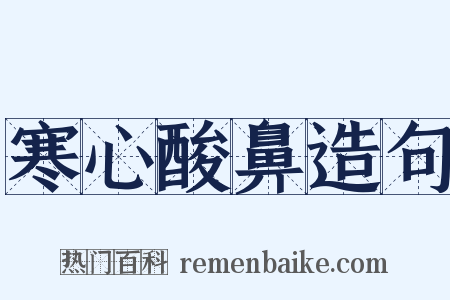 寒心酸鼻造句是什么意思的图片